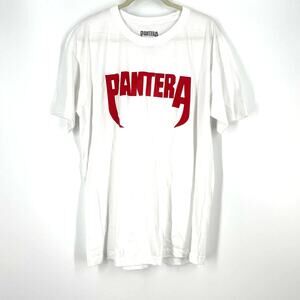 Pantera White Band Tee 100% Cotton T-Shirt Size 2XL NWOT
